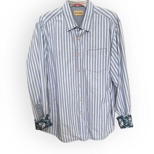 Tommy Bahama Jeans Long Sleeve Casual Button Up Shirt Size L Relaxed Weekend